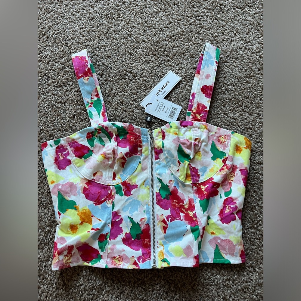 New Juicy Couture floral crop top